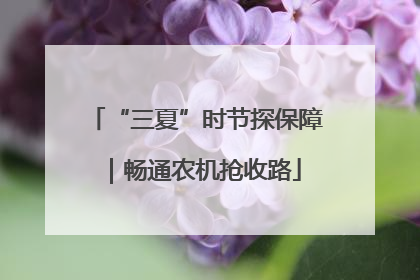 “三夏”时节探保障｜畅通农机抢收路
