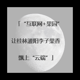 “互联网+果园”让桂林灌阳李子果香飘上“云端”