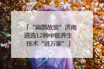 “扁鹊故里”济南遴选12种中医养生技术“进万家”