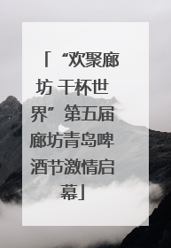 “欢聚廊坊 干杯世界”第五届廊坊青岛啤酒节激情启幕