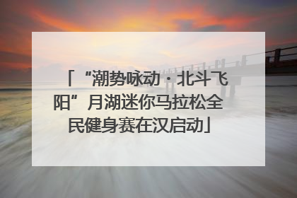 “潮势咏动・北斗飞阳”月湖迷你马拉松全民健身赛在汉启动