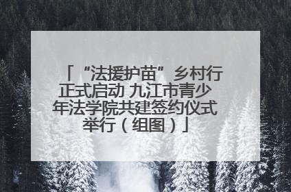 “法援护苗”乡村行正式启动 九江市青少年法学院共建签约仪式举行（组图）