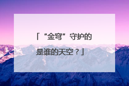“金穹”守护的是谁的天空？