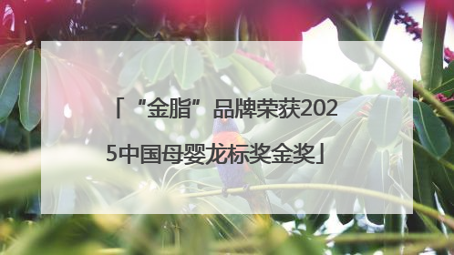 “金脂”品牌荣获2025中国母婴龙标奖金奖