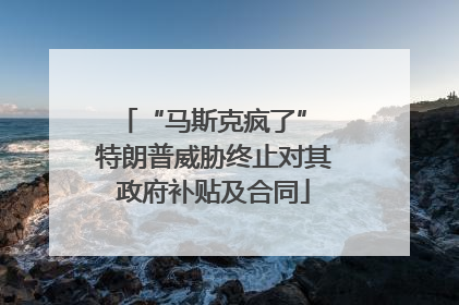 “马斯克疯了” 特朗普威胁终止对其政府补贴及合同