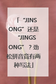“JINSONG”还是“JINGSONG”？劲松拼音竟有两种写法