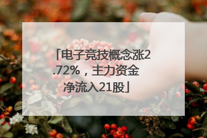 电子竞技概念涨2.72%，主力资金净流入21股