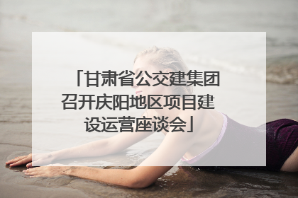 甘肃省公交建集团召开庆阳地区项目建设运营座谈会