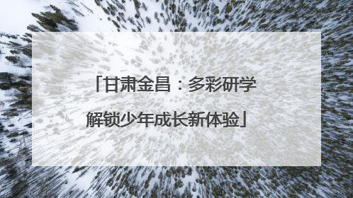甘肃金昌：多彩研学解锁少年成长新体验