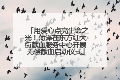 用爱心点亮生命之光！菏泽在东方红大街献血服务中心开展无偿献血启动仪式