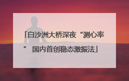 白沙洲大桥深夜“测心率” 国内首创稳态激振法