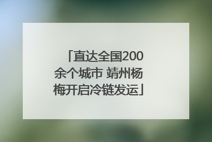 直达全国200余个城市 靖州杨梅开启冷链发运