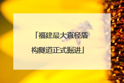 福建最大直径盾构隧道正式掘进