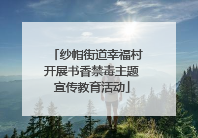 纱帽街道幸福村开展书香禁毒主题宣传教育活动