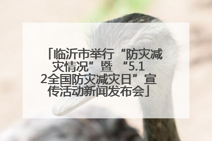 临沂市举行“防灾减灾情况”暨 “5.12全国防灾减灾日”宣传活动新闻发布会