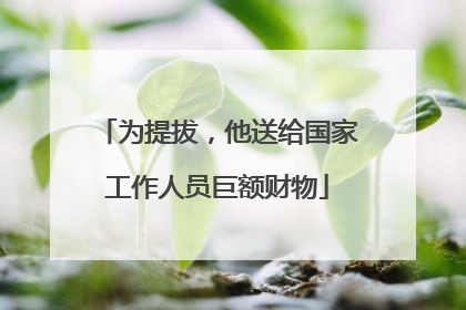 为提拔，他送给国家工作人员巨额财物