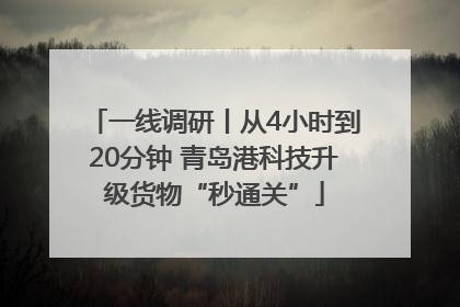一线调研丨从4小时到20分钟 青岛港科技升级货物“秒通关”
