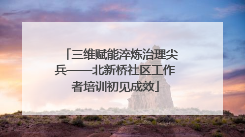 三维赋能淬炼治理尖兵——北新桥社区工作者培训初见成效