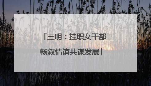 三明：挂职女干部畅叙情谊共谋发展