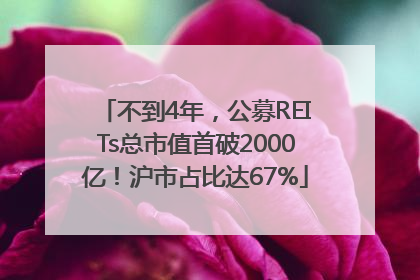不到4年，公募REITs总市值首破2000亿！沪市占比达67%
