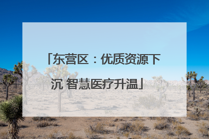 东营区：优质资源下沉 智慧医疗升温