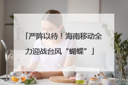 严阵以待！海南移动全力迎战台风“蝴蝶”