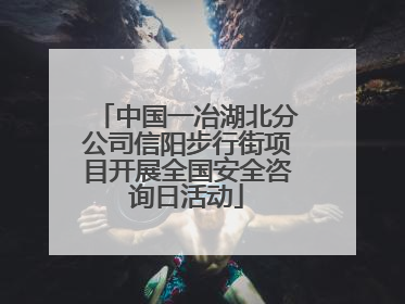 中国一冶湖北分公司信阳步行街项目开展全国安全咨询日活动