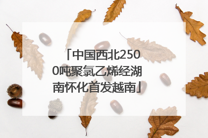中国西北2500吨聚氯乙烯经湖南怀化首发越南