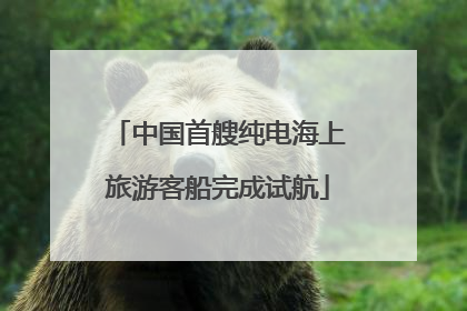 中国首艘纯电海上旅游客船完成试航