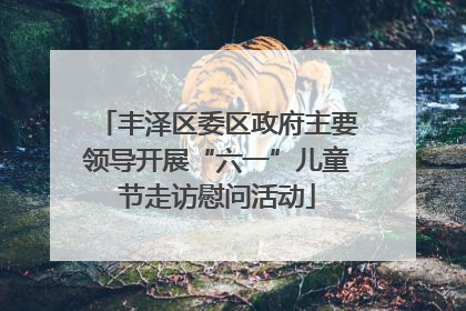 丰泽区委区政府主要领导开展“六一”儿童节走访慰问活动