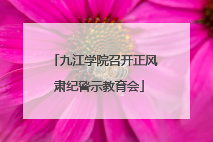 九江学院召开正风肃纪警示教育会