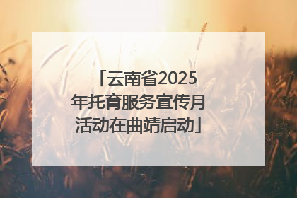 云南省2025年托育服务宣传月活动在曲靖启动