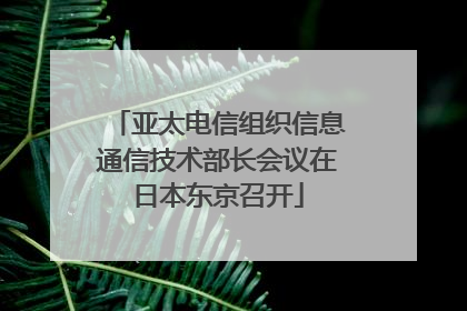 亚太电信组织信息通信技术部长会议在日本东京召开