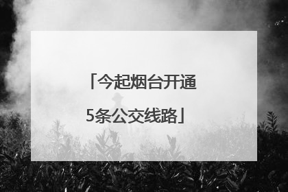 今起烟台开通5条公交线路