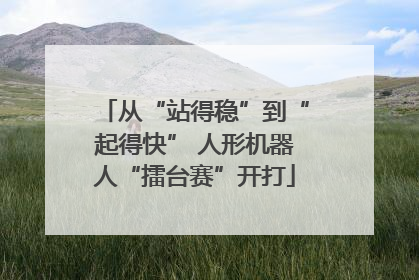 从“站得稳”到“起得快” 人形机器人“擂台赛”开打