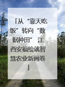 从“靠天吃饭”转向“数据种田” 江西安福绘就智慧农业新画卷