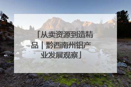 从卖资源到造精品｜黔西南州铝产业发展观察
