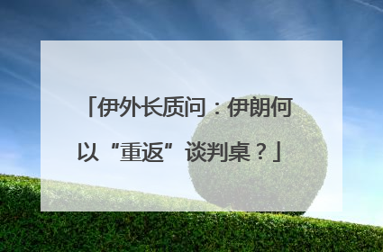 伊外长质问：伊朗何以“重返”谈判桌？