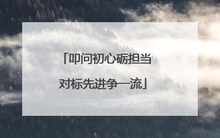 叩问初心砺担当 对标先进争一流