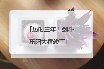 历时三年！剑斗东阳大桥竣工