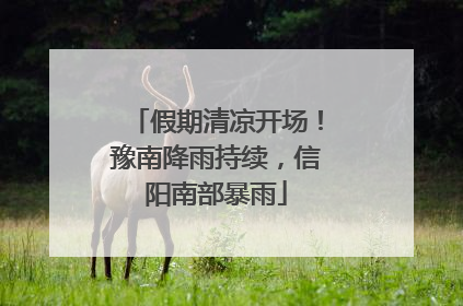 假期清凉开场！豫南降雨持续，信阳南部暴雨