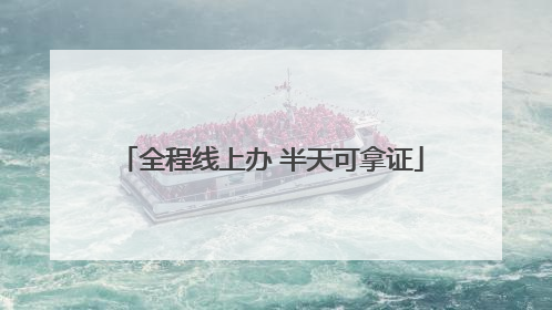 全程线上办 半天可拿证