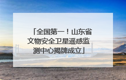 全国第一！山东省文物安全卫星遥感监测中心揭牌成立