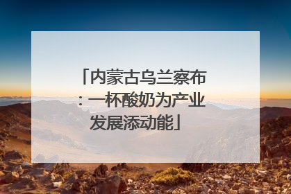 内蒙古乌兰察布：一杯酸奶为产业发展添动能