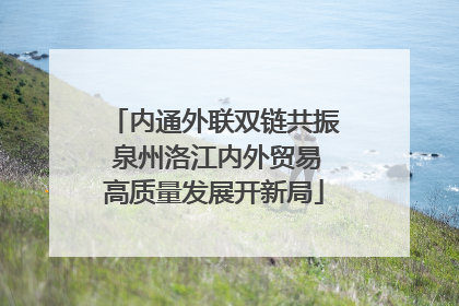 内通外联双链共振 泉州洛江内外贸易高质量发展开新局