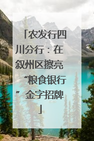 农发行四川分行：在叙州区擦亮“粮食银行”金字招牌