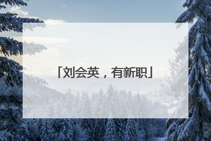 刘会英，有新职