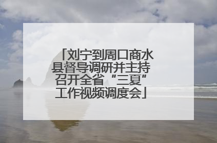 刘宁到周口商水县督导调研并主持召开全省“三夏”工作视频调度会
