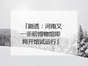 剧透：河南又一重磅博物馆即将开馆试运行