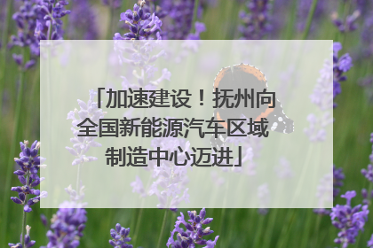 加速建设！抚州向全国新能源汽车区域制造中心迈进